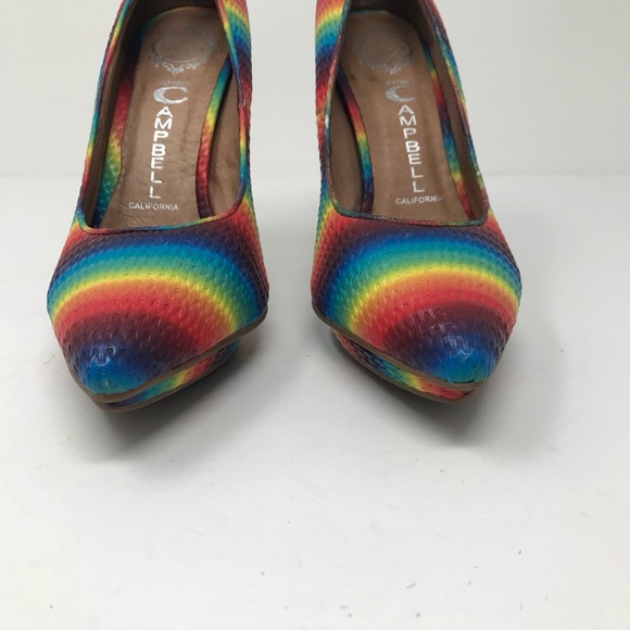 New Jeffrey Campbell Rainbow Heels Size 6.5M Pride - Picture 2 of 8